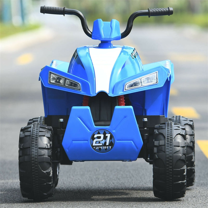12V Kids Ride On ATV Quad 4Wheeler Electric Toy Car with 4 LED Lights