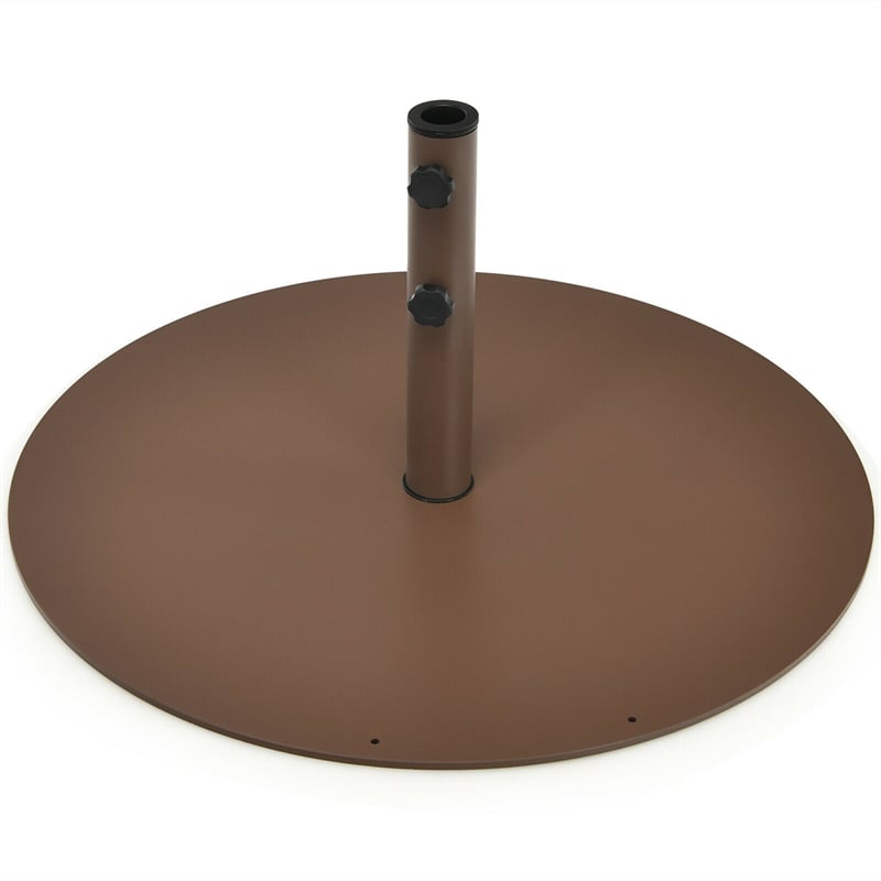 curved patio umbrella stand 29.5 Inches Outdoor Steel Market Umbrella Base Stand for Backyard and Poolside