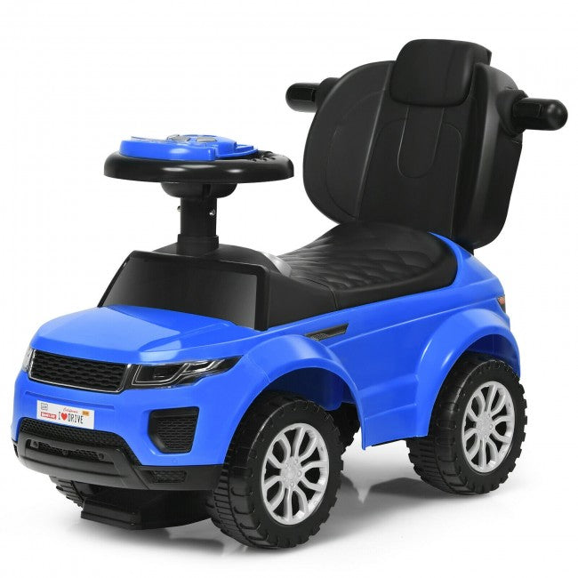 toddler push car stroller 3 in 1 Ride on Push Car Toddler Stroller Blue