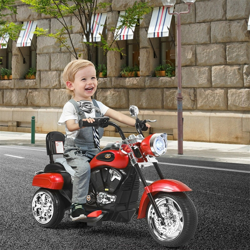 Kids Ride-On Electric Bike – Grey Chopper Style Trike