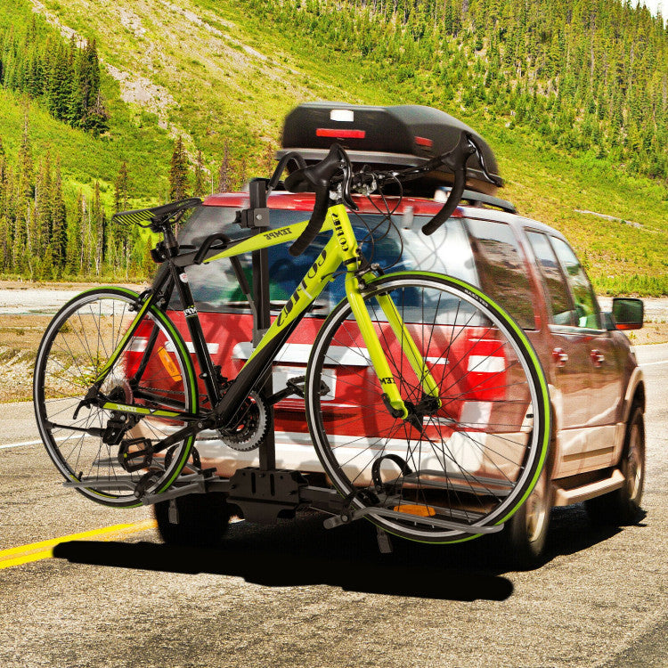 2-Bike Hitch Mount Bike Rack for 1-1/4 Inch or 2 Inch Receiver
