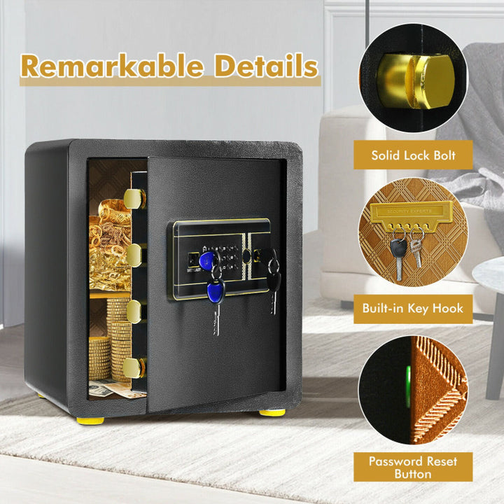 1.25 cu ft Steel Home Electronic Safe Box Office Safe Cabinet with Keypad and Key