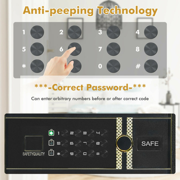 1.25 cu ft Steel Home Electronic Safe Box Office Safe Cabinet with Keypad and Key