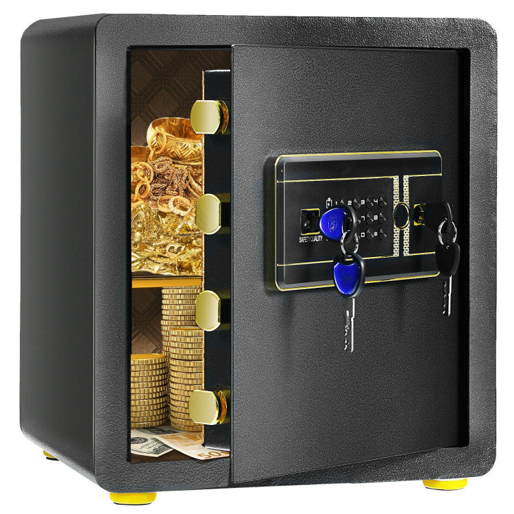 1.25 cu ft Steel Home Electronic Safe Box Office Safe Cabinet with Keypad and Key