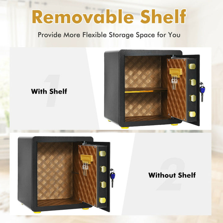 1.25 cu ft Steel Home Electronic Safe Box Office Safe Cabinet with Keypad and Key