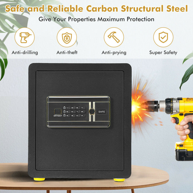 1.25 cu ft Steel Home Electronic Safe Box Office Safe Cabinet with Keypad and Key