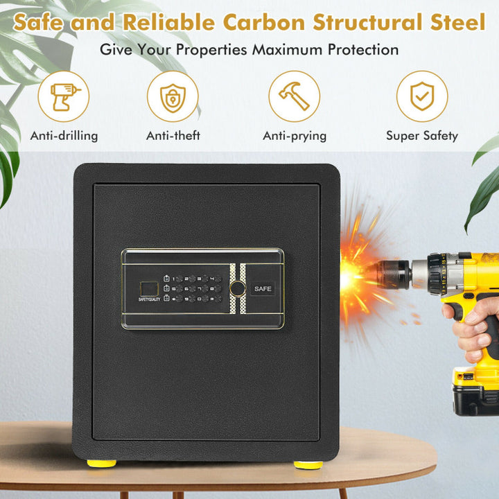 1.25 cu ft Steel Home Electronic Safe Box Office Safe Cabinet with Keypad and Key