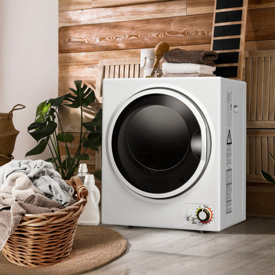 1.5 Cu .ft Portable Clothes Dryer Electric Compact Laundry Dryer with Automatic Drying Modes and Stainless Steel Tub