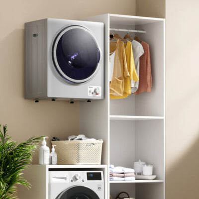 1.5 Cu .ft Portable Clothes Dryer Electric Compact Laundry Dryer with Automatic Drying Modes and Stainless Steel Tub