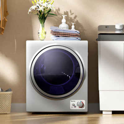 1.5 Cu .ft Portable Clothes Dryer Electric Compact Laundry Dryer with Automatic Drying Modes and Stainless Steel Tub