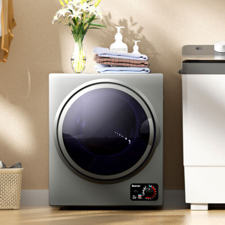 1.5 Cu .ft Portable Clothes Dryer Electric Compact Laundry Dryer with Automatic Drying Modes and Stainless Steel Tub