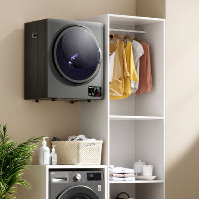 1.5 Cu .ft Portable Clothes Dryer Electric Compact Laundry Dryer with Automatic Drying Modes and Stainless Steel Tub