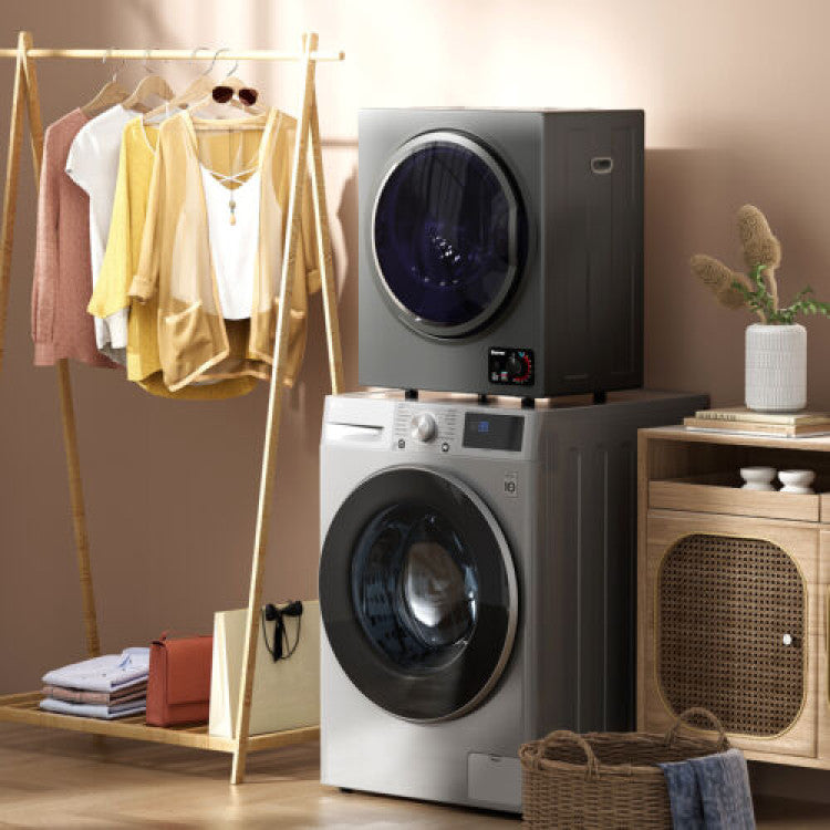 1.5 Cu .ft Portable Clothes Dryer Electric Compact Laundry Dryer with Automatic Drying Modes and Stainless Steel Tub