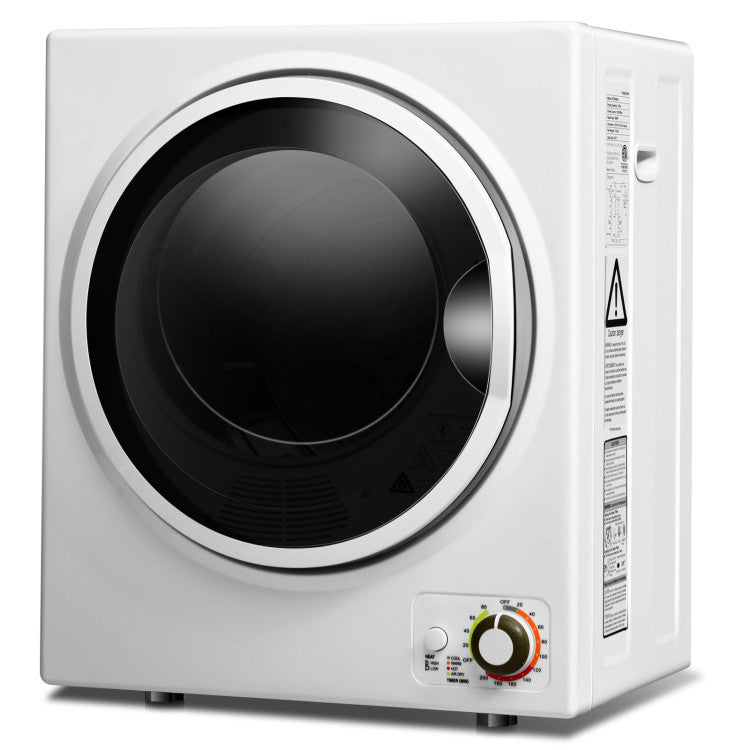 1.5 Cu .ft Portable Clothes Dryer Electric Compact Laundry Dryer with Automatic Drying Modes and Stainless Steel Tub