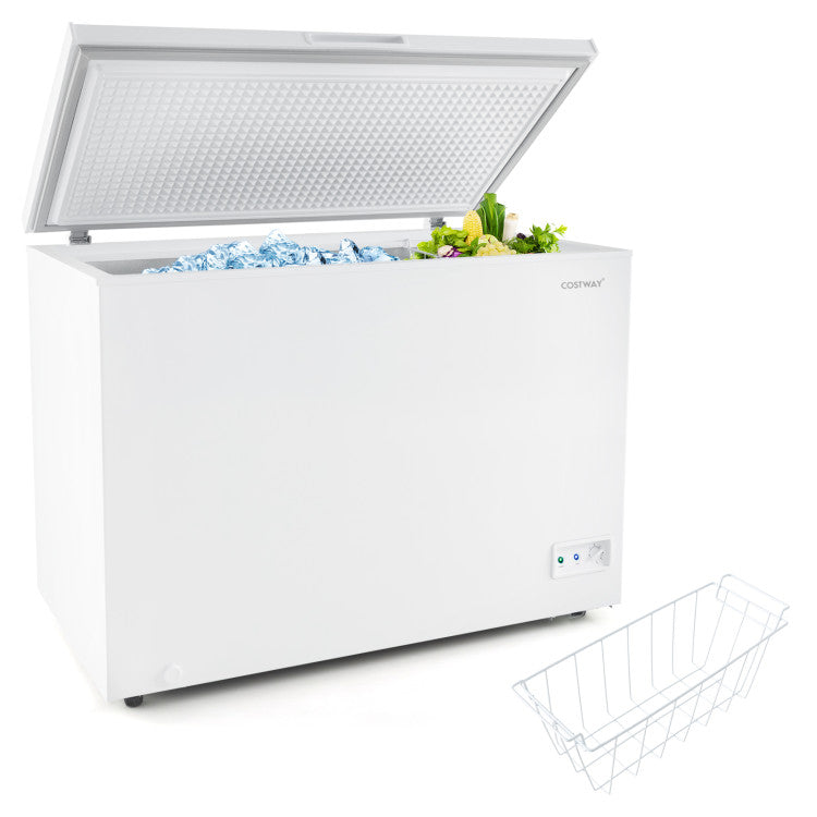 10 Cu.Ft. Chest Freezer Compact Deep Fridge Freestanding Top Open Door ...