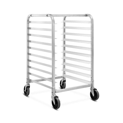 10 Tier Aluminum Rolling Bakery Rack Commercial Kitchen Bun Pan Sheet Trolley Storage Cooling Racks with Lockable Casters