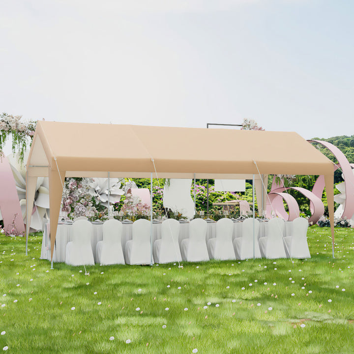 10 x 20 Feet Heavy Duty Car Canopy Tent Portable All-Weather Garage Carport with Galvanized Steel Frame