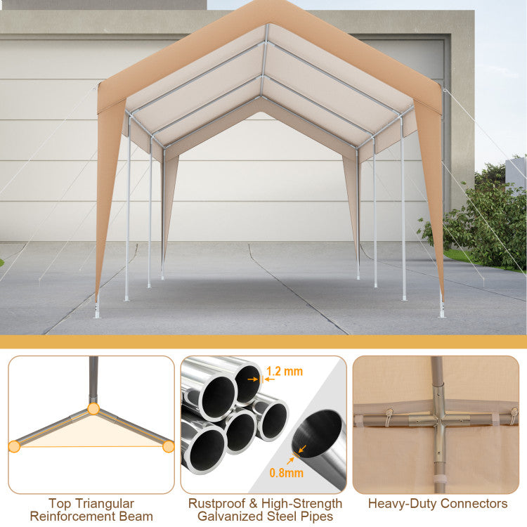 car canopy tent 10 x 20 Feet Portable Garage Tent Carport with Galvanized Steel