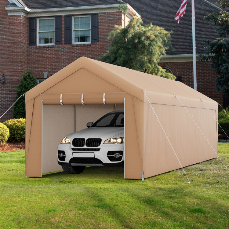 10 x 20 Feet Heavy Duty Car Canopy Tent Portable All-Weather Garage Carport with Galvanized Steel Frame