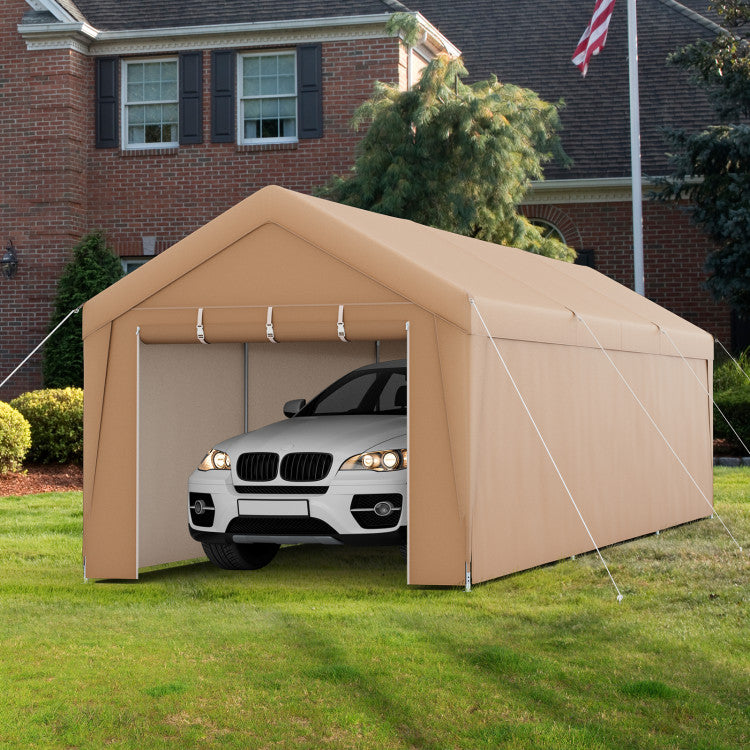 car porch tent 10 x 20 Feet Portable Garage Tent Carport with Galvanized Steel