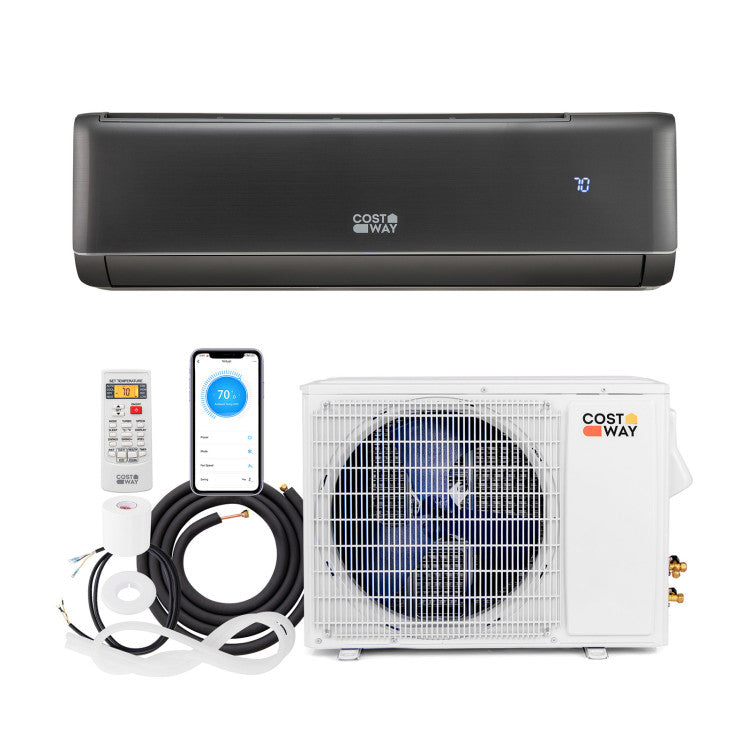 12000 BTU 4-in-1 Mini Split Air Conditioner &amp; Heater 21 SEER2 208-230V Inverter AC Unit with Remote Control and Installation Kit