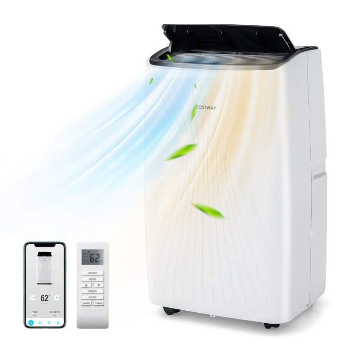 12000 BTU Portable Air Conditioner 5-IN-1 Quiet Cooling AC Unit with Remote Control and 24H Timer for Room up to 450 sq.ft.
