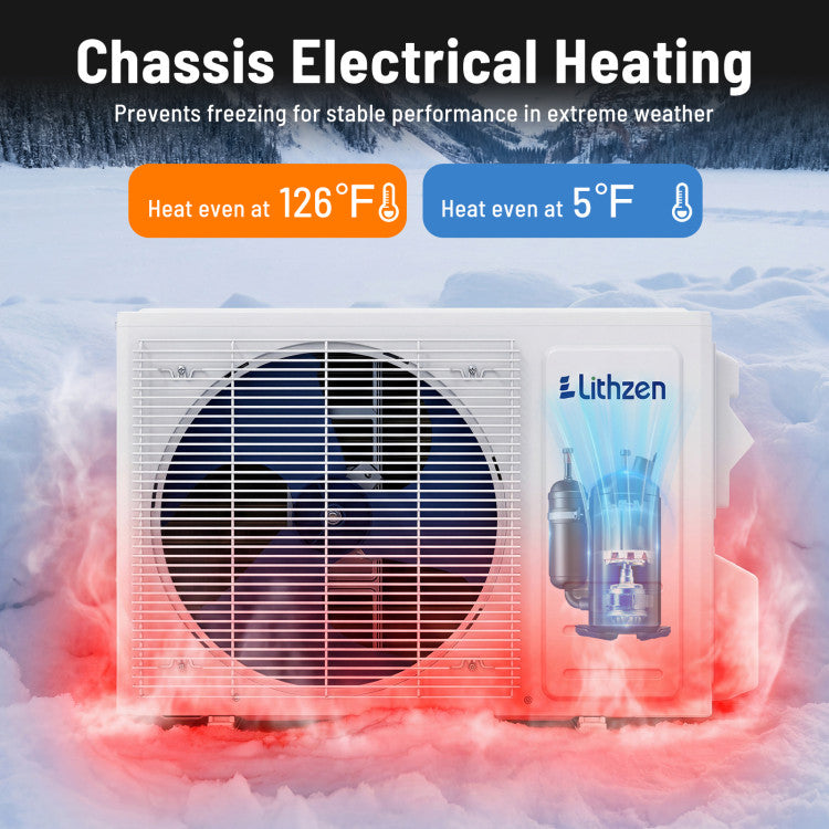 12000 BTU 18.1 SEER2 115V Mini Split Air Conditioner Works with Alexa