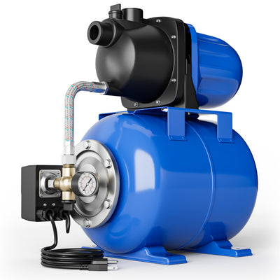 1200W 1.6HP Shallow Well Pump 1000GPH Garden Water Pump Jet with Pressure Tank for Garden Irrigation