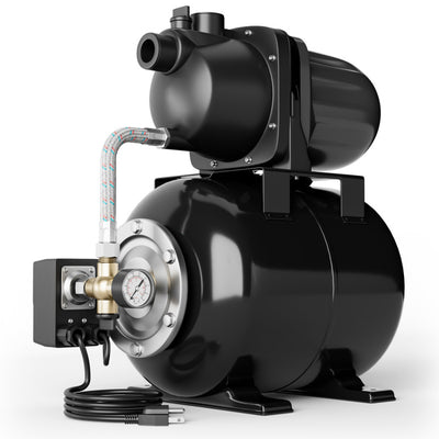 1200W 1.6HP Shallow Well Pump 1000GPH Garden Water Pump Jet with Pressure Tank for Garden Irrigation