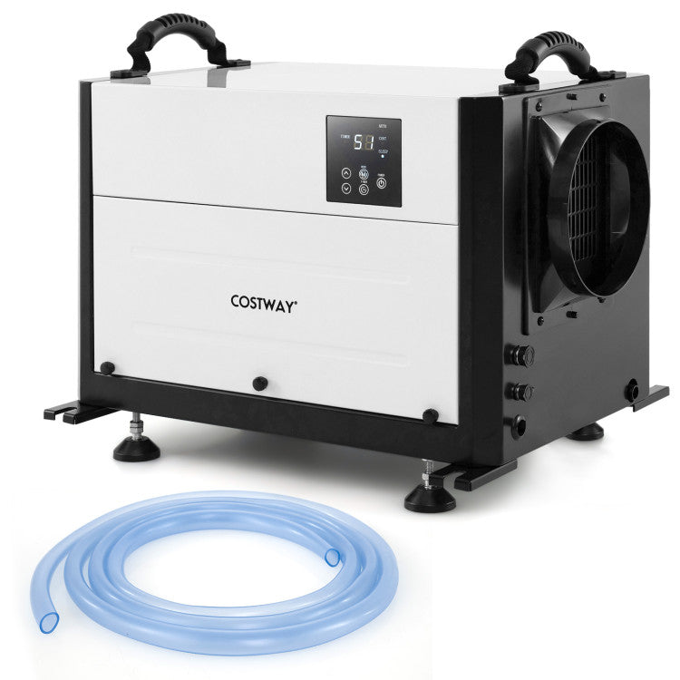 124 PPD Commercial Dehumidifier 1300 Sq.Ft Crawl Space Dehumidifier with 24H Timer and 3 Working Modes for Basement Warehouse