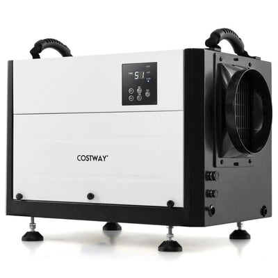 124 PPD Commercial Dehumidifier 1300 Sq.Ft Crawl Space Dehumidifier with 24H Timer and 3 Working Modes for Basement Warehouse