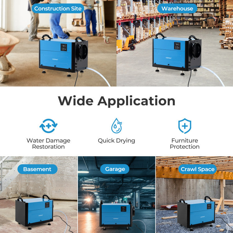 124 Pint Crawl Space Dehumidifier with 3 Modes and 24H Timer