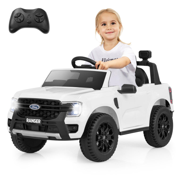12V 7AH Kids Licensed Ford Ranger Ride On Car Electric Toy Vehicle with Storage Basket and Remote Control