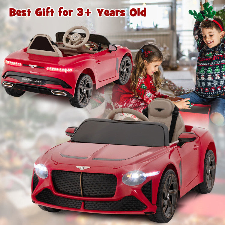 12V Kids Ride-on Car Licensed Bentley Bacalar Battery Powered Toy Car Electric Vehicle with Remote Control and Wireless Connection