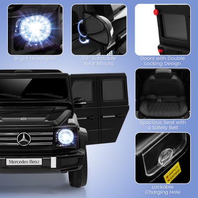 12V Kids Ride on Car Battery Powered Mercedes-Benz G500 Licensed Truck Electric Vehicle with LED Lights and Rocking Mode