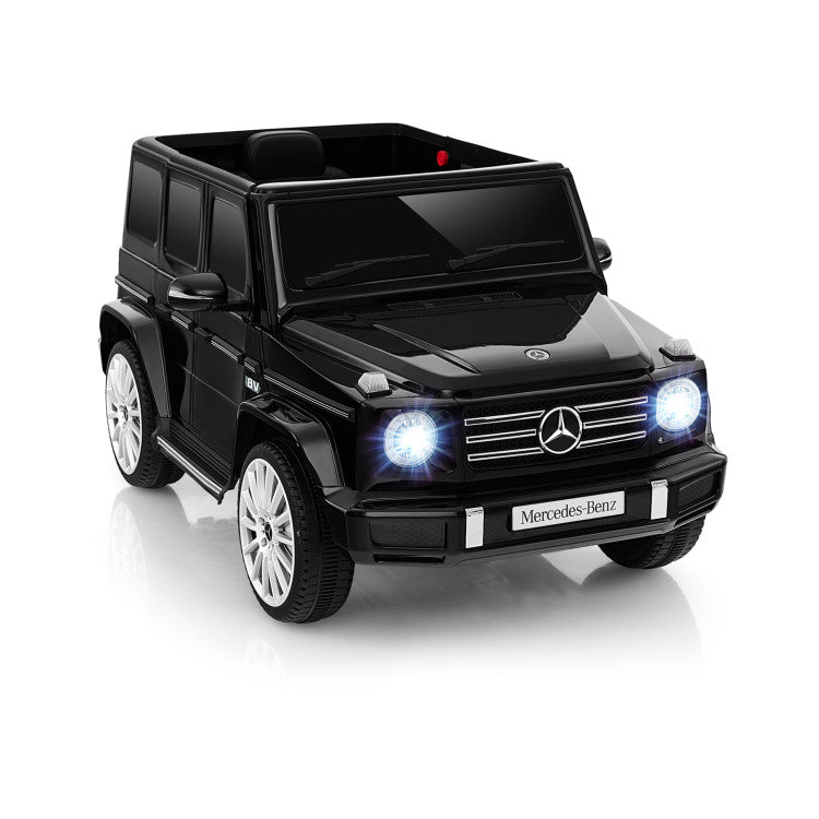 12V Kids Ride on Car Battery Powered Mercedes-Benz G500 Licensed Truck Electric Vehicle with LED Lights and Rocking Mode