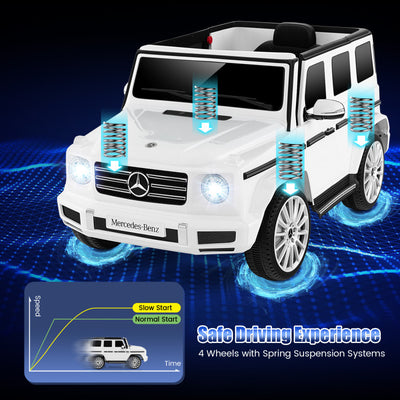 12V Kids Ride on Car Battery Powered Mercedes-Benz G500 Licensed Truck Electric Vehicle with LED Lights and Rocking Mode