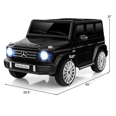 12V Kids Ride on Car Battery Powered Mercedes-Benz G500 Licensed Truck Electric Vehicle with LED Lights and Rocking Mode