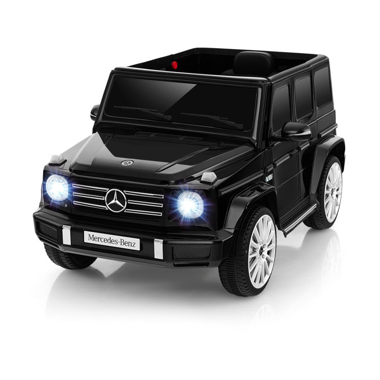 12V Kids Ride on Car Battery Powered Mercedes-Benz G500 Licensed Truck Electric Vehicle with LED Lights and Rocking Mode