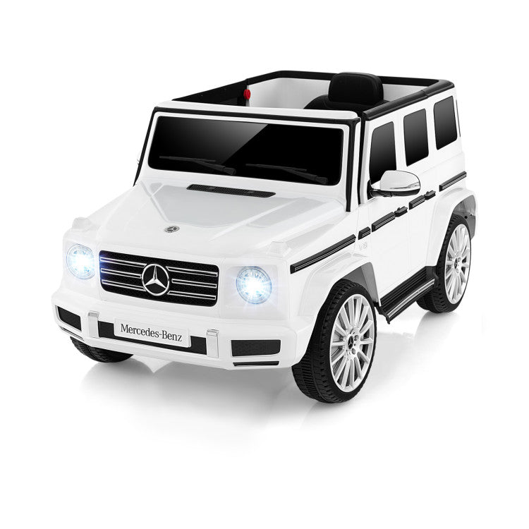 12V Kids Ride on Car Battery Powered Mercedes-Benz G500 Licensed Truck Electric Vehicle with LED Lights and Rocking Mode