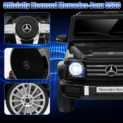 12V Kids Ride on Car Battery Powered Mercedes-Benz G500 Licensed Truck Electric Vehicle with LED Lights and Rocking Mode