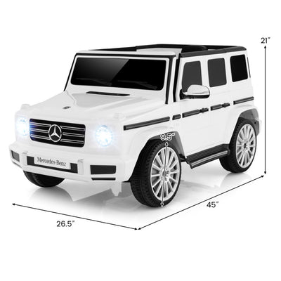 12V Kids Ride on Car Battery Powered Mercedes-Benz G500 Licensed Truck Electric Vehicle with LED Lights and Rocking Mode