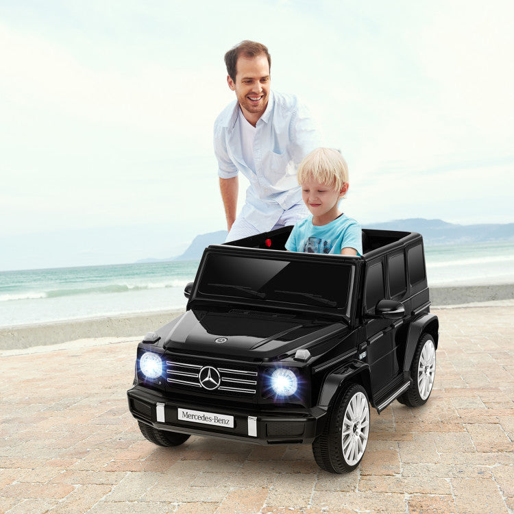 12V Kids Ride on Car Battery Powered Mercedes-Benz G500 Licensed Truck Electric Vehicle with LED Lights and Rocking Mode