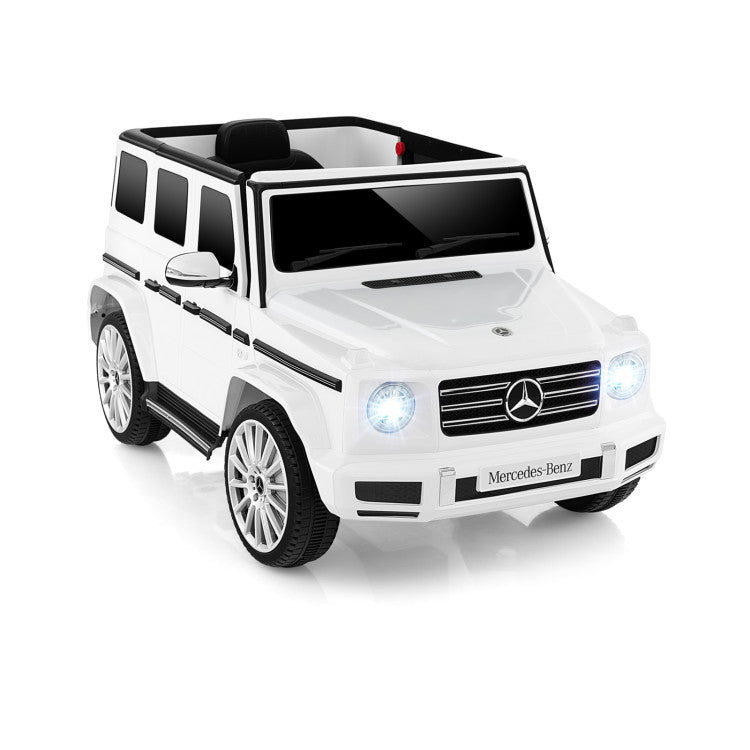 12V Kids Ride on Car Battery Powered Mercedes-Benz G500 Licensed Truck Electric Vehicle with LED Lights and Rocking Mode