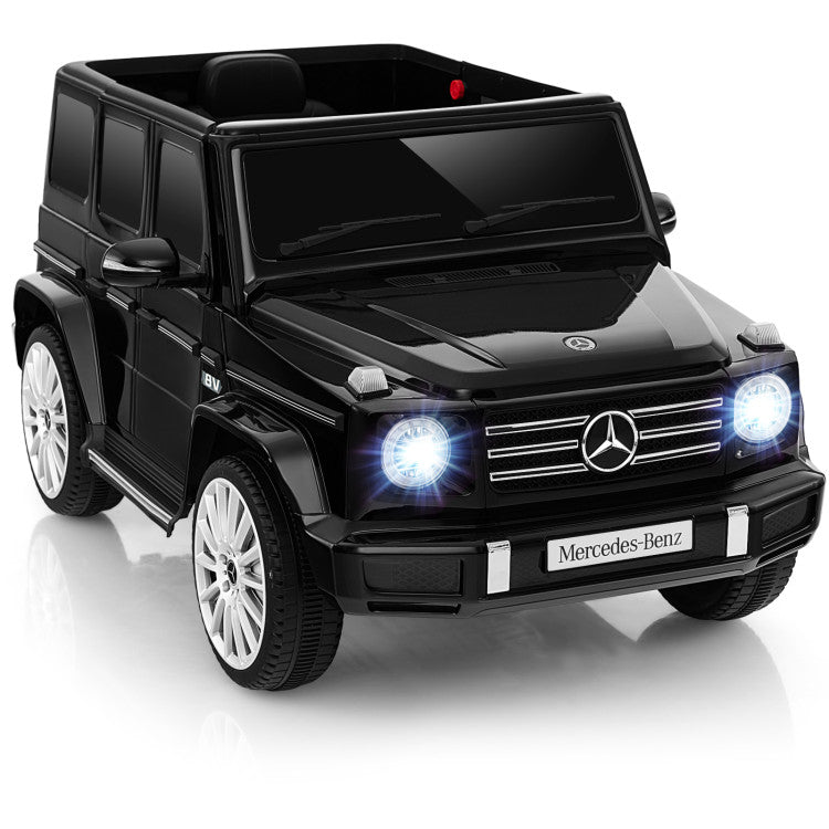 12V Kids Ride on Car Battery Powered Mercedes-Benz G500 Licensed Truck Electric Vehicle with LED Lights and Rocking Mode