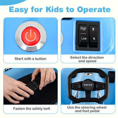 12V Electric Cleaning Go Kart with Detachable Mop and Remote Control