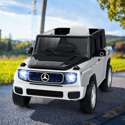 12V Kid's Licensed Mercedes-Benz EQG Electric Ride On Toy Car with LED Lights and Remote Control for Toddler