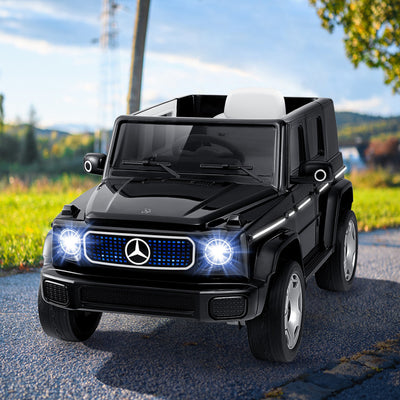 12V Kid's Licensed Mercedes-Benz EQG Electric Ride On Toy Car with LED Lights and Remote Control for Toddler