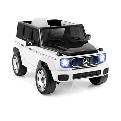 12V Kid's Licensed Mercedes-Benz EQG Electric Ride On Toy Car with LED Lights and Remote Control for Toddler