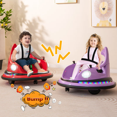 12V Kids Ride On Bumper Car 360° Spin Electric Toy Car with Remote Control and Dual Joysticks for Boys Girls